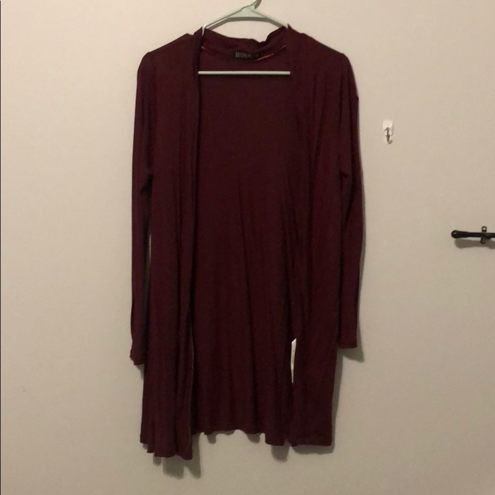 Maroon cardigan
